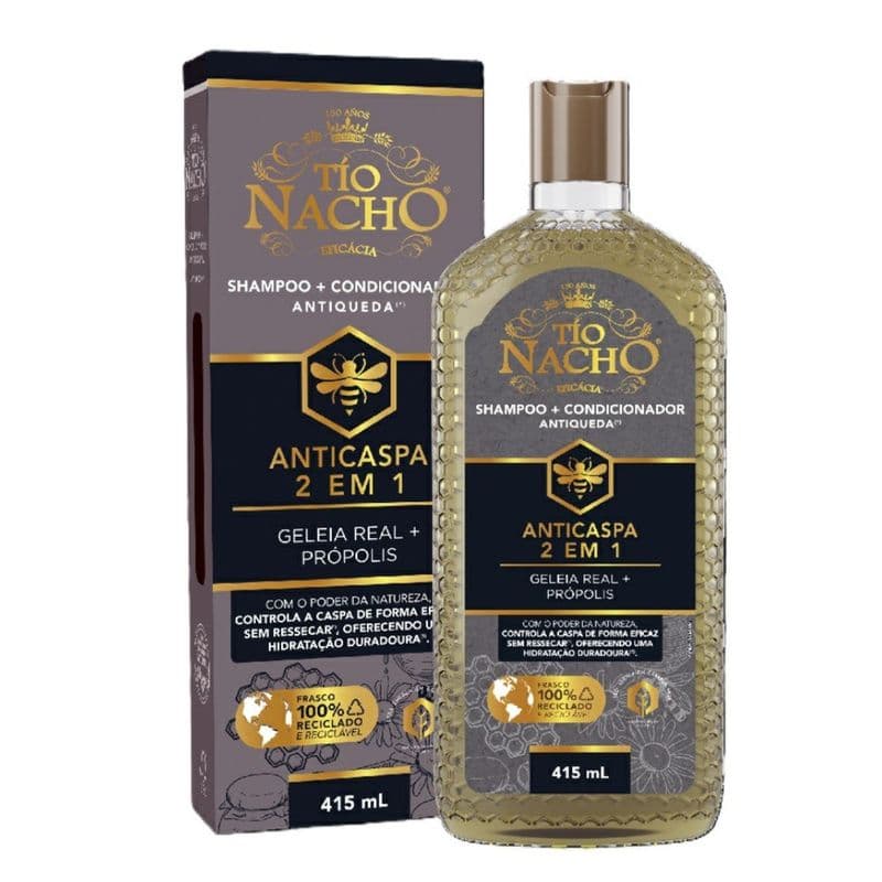 SHAMPOO + CONDIC TIO NACHO ANTICASPA 2 EM 1 415ML