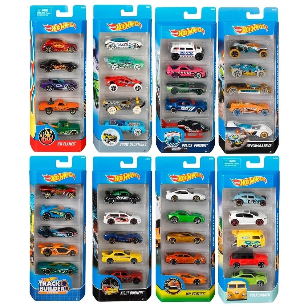 CARRINHO HOTWHEELS C/5 UNIDADES