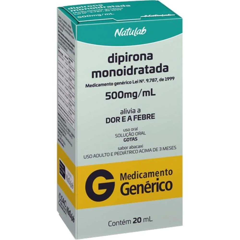 DIPIRONA SODICA G 500MG/ML GTS 20ML NATULAB